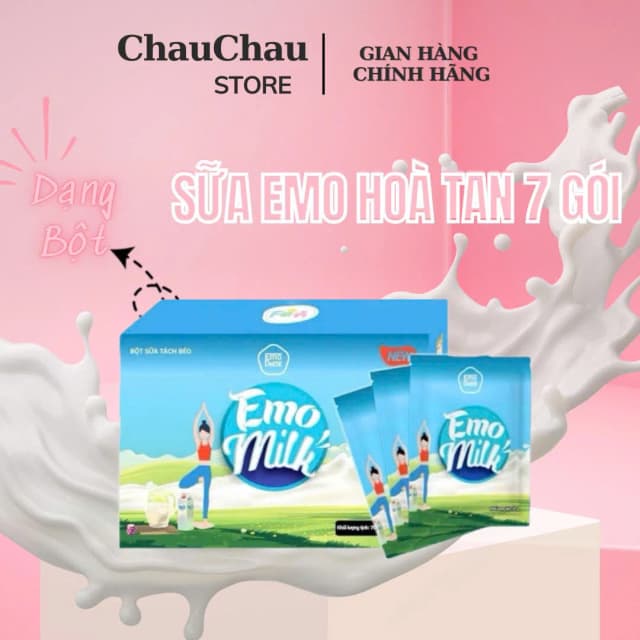 [1 HỘP] EMOSLIM VỊ SỮA